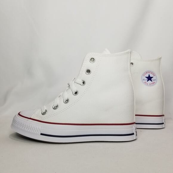 Converse Women's CTAS Wedge Platform Hi Tops Size 5.5 White A11908C NWT - Picture 2 of 8